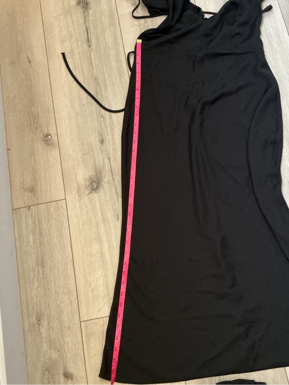 ASOS Black Ruffle Open-Back Midi Dress - Picture 9 of 10
